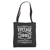 45 Year Old Birthday Vintage Limited Edition Born 1981 Tote Bag