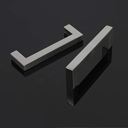 PinLin 25 Pack Kitchen Cabinet Door Handles Stainless Steel Bedroom Drawer Cupboard Pulls Hole Centre 128mm Width 12mm Brushed Steel Square T Bar Handle - Image 2
