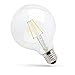 Bombilla LED de filamento Globe G125, 8 W = 80 W, E27, transparente, 1050 lm, blanco neutro, 4000 K