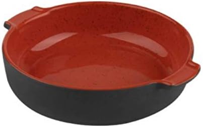 Hairy Bikers CKW2181 Baking (20.5cm x 12cm x 4.5 cm), for Home Kitchens, Contrasting Colour Design Stoneware (Red & Black), Ceramic, Small Rectangular Dish