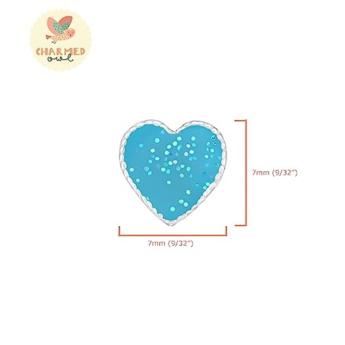 925 Sterling Silver Children's Glitter Heart Stud Earrings4