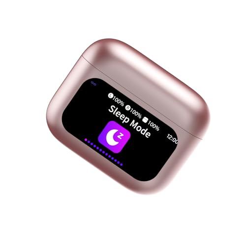 Image of Sleep Earbuds Light-Weight Headphones, 48H Playtime with Charging Case, Mini Sleep Headphones Bluetooth in Ear Small Design for Side Sleepers, Dark Rose