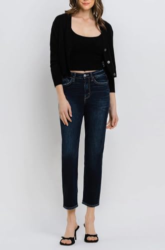 Flying Monkey - High Rise Cropped Straight Jeans - BY4446A3