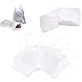 250 piezas Filtro de bolsitas de té con cordón Papel de filtro de bolsa de especias Bolsitas de té Bolsas de filtro de té de papel vacías Infusor desechable con cordón para té y café sueltos Blanco