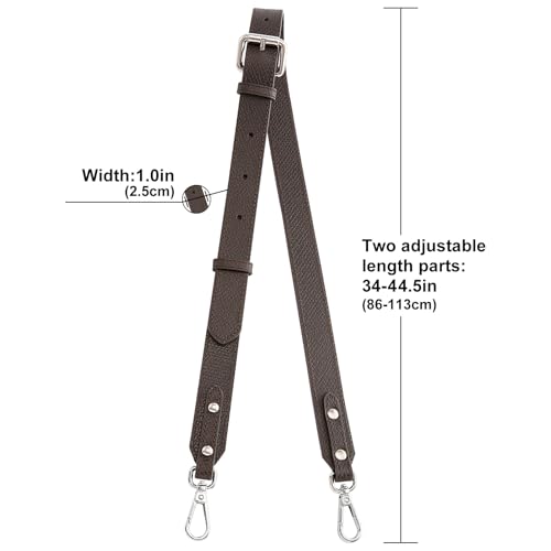 Image of Bag Leather Strap Replacement Crossbody Adjustable Shoulder Straps for SMALL Pouch, No Damage Conversion Kits Accessories(SMALL-Terra-Silver)