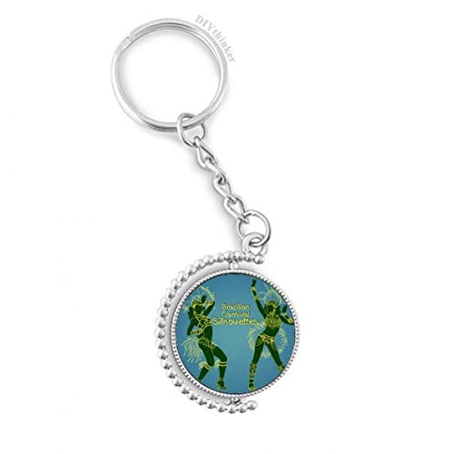 Porte-clé brésilien rotatif hula multicolore avec anneau keyholder résistant