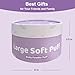 Qopoto Powder Puff and Container, Large 6'' Body Powder Puff for Dusting Powder, Women Powder Puff with Storage Jar for Bath, Body Powder Applicator and Oversize Powder Puffs (Purple)