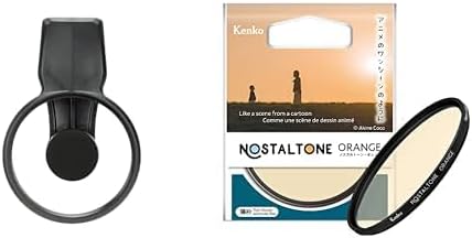 EXAPRO Filter Clip + Kenko Black Mist Protector Set, Lens Accessory for Smartphone, for φ49mm, Compatible with iPhone/Android Smartphone