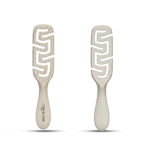 Image of IKONIC Me Small Vent Hair Brush IKM-2121 Eco-Conscious, Travel-Friendly Design, Anti-Static Ionic Bristles, Smooth Detangling, Quick-Dry Vent Technology, for All Hair Types, Wet & Dry Use - Sand Beige