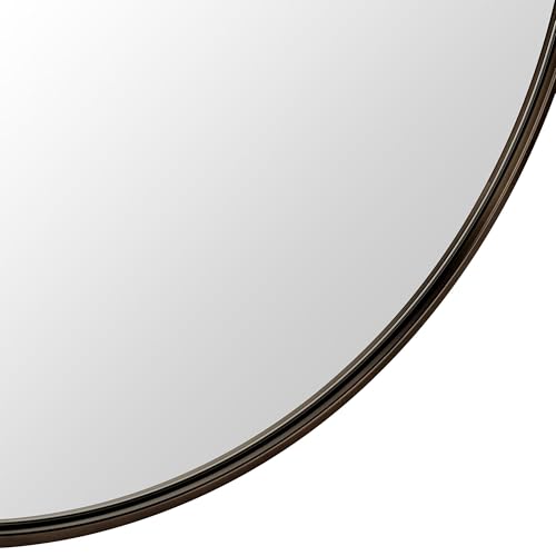 Image of TEHOME Round Oil Rubbed Bronze Mirror 30 inch, Metal Circle Wall Mirror for Bathroom & Entryway