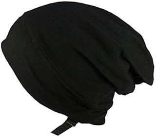 1 Piece Black Non-Shrink Adjustable Nightcap, High Elastic Soft Nightcap, Casual Sleep Sports Hair Care Cap