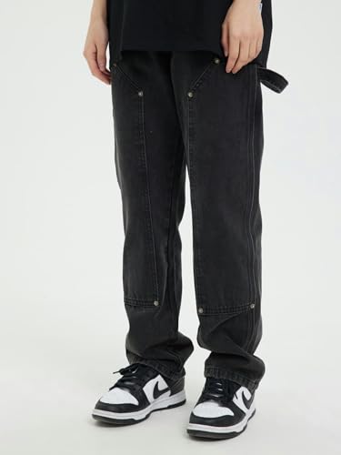 Jean Américain Haute Rue Pantalon Décontracté Ample Lourd - 3