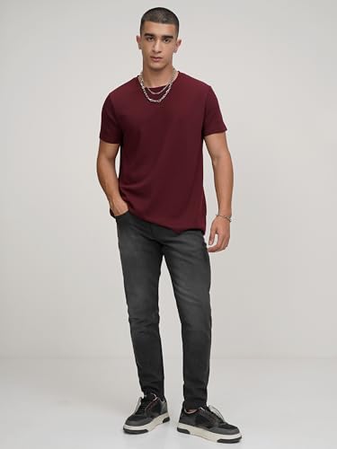 Image of Highlander Mens Tapered Fit Denim Jeans for Man|Regular Length|Mid-Rise|Stretchable Fabric for Comfort fit| Jeans for Man | Men Jeans