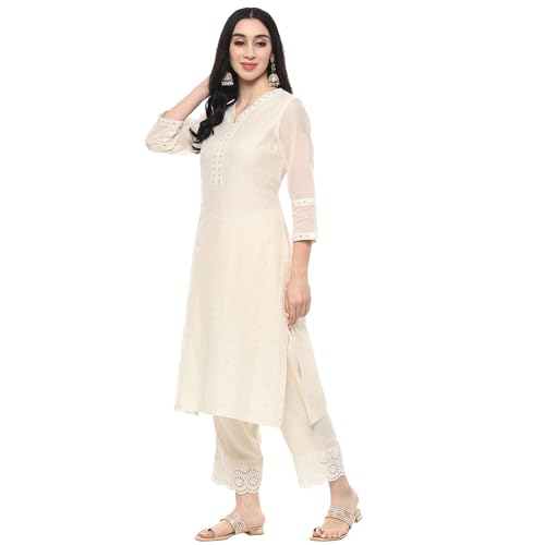 Image of BIBA Women Polyester Regular Fit Asymmetric Kurta