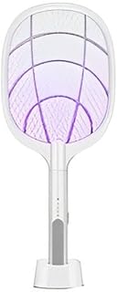 2-in-1 Mosquito Killer - USB Rechargeable Electric Racket with Built-in LED Light and Safe Touch 3-Layer Mesh for Home Use