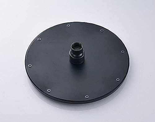 Ensemble de douche encastrable noir mat 12" avec mitigeur double commande haut de gamme