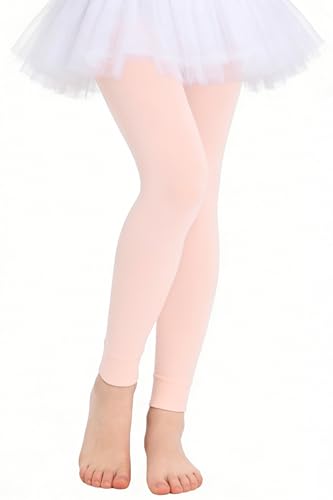 Image of Girls Footless Tights for Dance Ballet Ultra Soft Leggings for Toddler Gymnastics Students Children Stockings