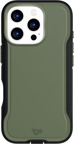 Image of Tech21 EvoPro for iPhone 16 Pro Compatible with MagSafe - Impact Protection Case 21x Military Standard Tested - in Khaki /Black
