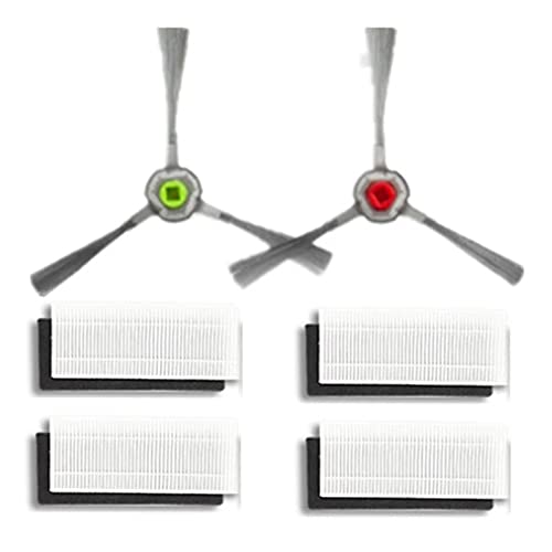 4*Filters + 2*Side Brushes Filter Side Brush Fit For Yeedi K600 K700 Robotic Vacuum Cleaner Sweeper Sweeping Cleaning Replacement Vacuum cleaner parts