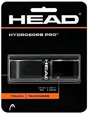 HEAD Hydrosorb Pro Tennis Racket Replacement Grip - Tacky Racquet Handle Grip Tape - Black