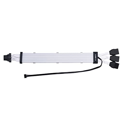 Lian Li Strimer Plus V2 Argb Extension Cable With 12Vhpwr Connector, 12 + 4 To 3 X 8 12Vhpwr, 8 Light Guides - G89.Pw168-8Pv2.00 - Black