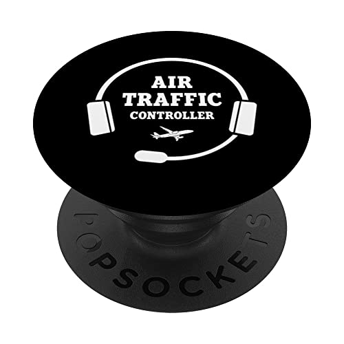 Great Air Traffic Controller Apparel Airport Operations PopSockets Swappable PopGrip, Black