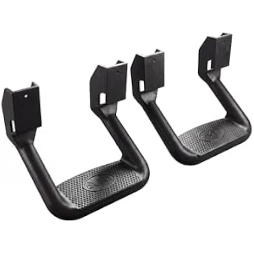 Bully BBS-1103 Truck Black Powder Coated Side Step Set, 2 Pieces (1 Pair), Includes Mounting Brackets - Fits Various Trucks from Chevy (Chevrolet), Ford, Toyota, GMC, Dodge RAM and Jeep