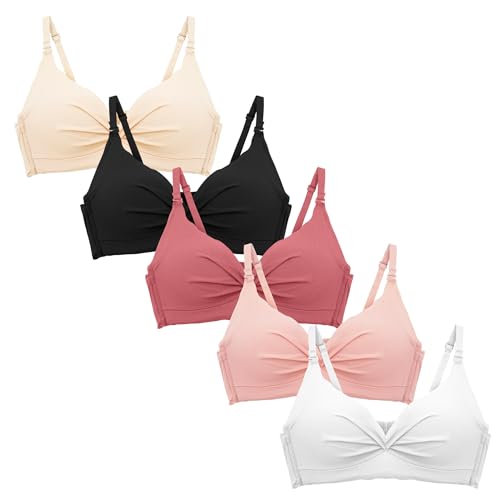 Happy Cherry Girls Teens Training Bras Seamless Padded Adjustable Sports Bra Starter Bras for Big Kids