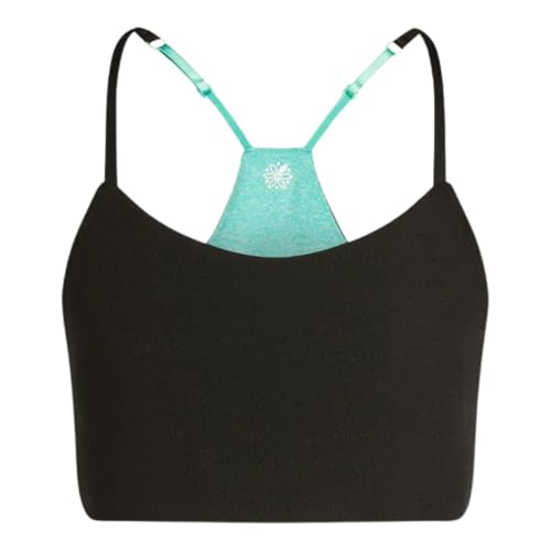 Bleum Girls Racerback Moisture-Wicking Training Bra | Lightweight Sports & Everyday Bra for Teens & Tweens, Adjustable, Reversible, Breathable | Support & Coverage for Active Life Black