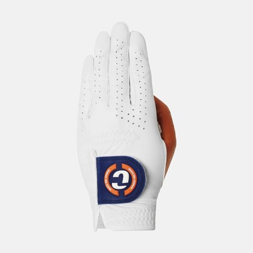 Duca del Cosma Men's Men's Golf Glove Men's Golf Glove Elite Pro - Left - White/Tan