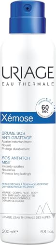 Uriage - Uriage Xemose Brume SOS Anti-Grattage - Peau Sèche, Eczéma Atopique - Beurre de Karité - Apaise en moins de 60sec - Brume Fraîche, Absorption Rapide - Application Facile à 360° - Sans Parfum - 200ml