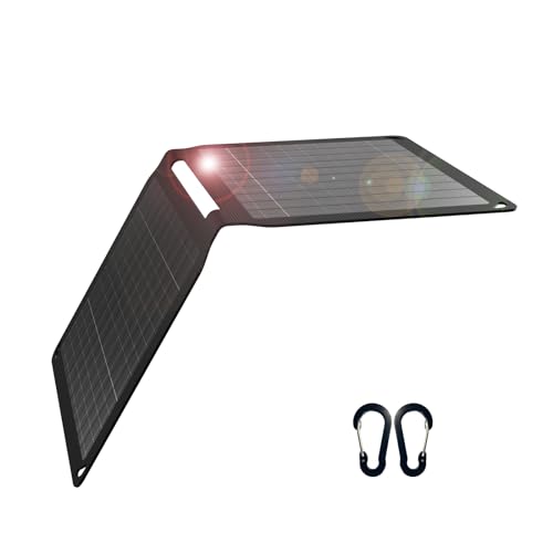 10W Solar Panel FlexSolar Solar Charger, mini solar panel USB 5V, Foldable Monocrystalline Silicon Cell IP67 Waterproof, Compatible with Cell Phone, Mini Fan for Outdoor Camping, Backpacking, Hiking