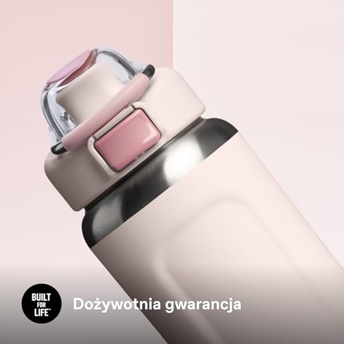 Stanley Wellspring Bottle 0.7L - Zimna Przez 12 Godzin - Zamrożona Przez 40 Godzin - Stal Nierdzewna - Nie Zawiera BPA - Szczelny - Można Myć W Zmywarce - Rose Quartz
