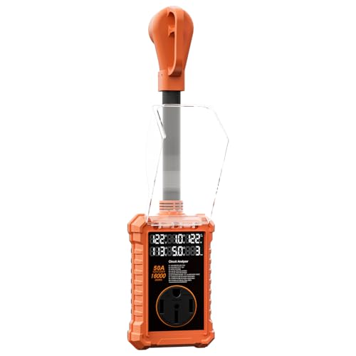 Image of RV Surge Protector 50 Amp with Digital Display & Auto-Shutoff | 16,000J Circuit Analyzer, Real-Time Voltage Current KWH, Waterproof RV Power Surge Protector for Camper, Motorhomes