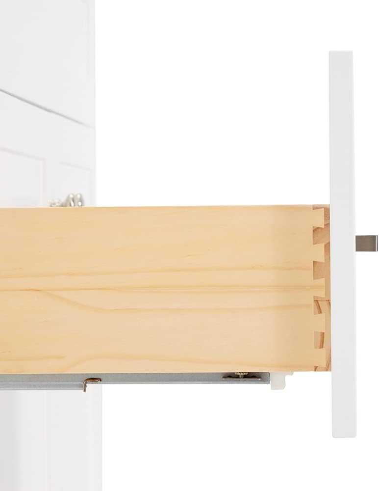 DKB Bradford 72-Inch Double Bathroom Vanity with Sink, Pure White Quartz Countertop & Backsplash, Rectangular Under-Mount Sinks, 4 Soft-Closing Doors, 4 Dovetail Drawers, Toe Kick, Brushed Nickel