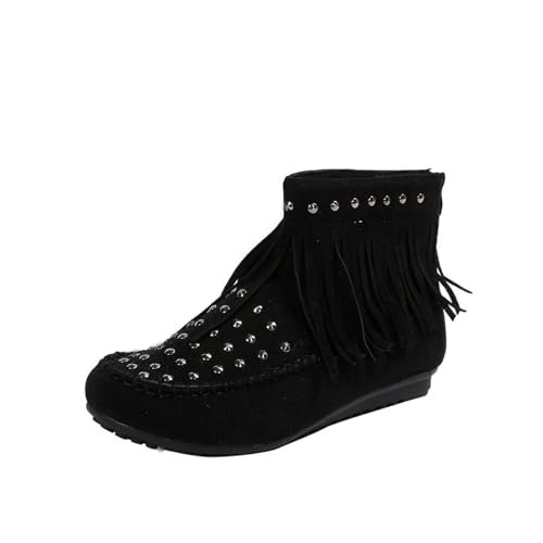Bottes plates en cuir synthétique pour vos balades citadines en noir