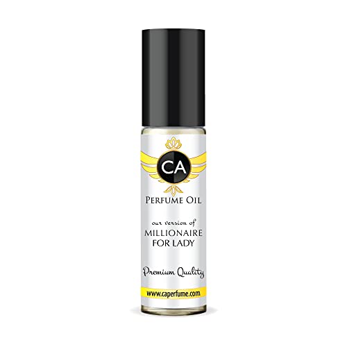CA Perfume Impression of Paco R. Millionaire For Lady For Women Replica Fragrance Body Oil Dupes Alcohol-Free Essential Aromatherapy Sample Travel Size Concentrated Long Lasting Roll-On 0.3 Fl Oz/10ml