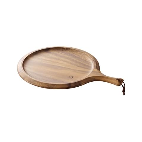 KEVNHAUN KDS.1923 Can Be Used As A Tray, Natural Wood, Cutting Board Tray, Natural Wood Tray That Gives You A Cafe Atmosphere, Reversible Usable, Has Dents On Both Sides To Make It Easy To Hold As A Cover