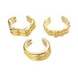 Design Élégant : notre ensemble de bracelets ouverts de style manchette séduit par ses trois textures différentes : côtelée, lisse et ondulée. La forme intemporelle est réglable et s'adapte parfaitement à tous les poignets, tandis que la finition de haute qualité lui confère un aspect luxueux.