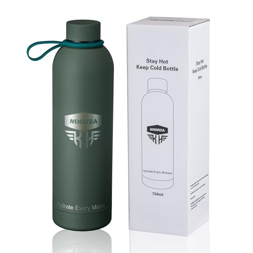 Noorza Insulated Stainless Steel Bottle, 750 ml Hydrate Every Moment Collection (Forest Green)