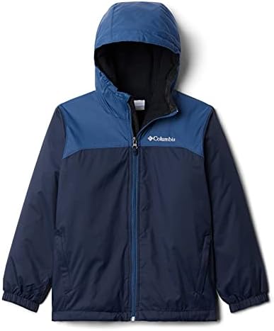 Columbia Youth Boys Glennaker Sherpa Lined Jacket, Collegiate Navy/Night Tide, Large
