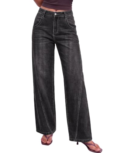 luvamia Womens Wide Leg Jeans Jeans Baggy Concert Outfits for Women X-Large