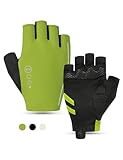 INBIKE Fahrradhandschuhe MTB Moutainbike Handschuhe Sommer Haslbfinger Fingerlos Herren Damen Radsport rutschfest Stoßfest Elastisch Reflektierend Atmungsaktiv Radsport Multifunkton Grün L