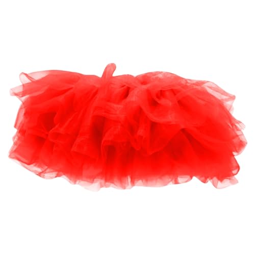 Elegante falda tutú de cosplay para adultos, para actuaciones escénicas y disfraz de baile arcoíris, rosso, Altoa única