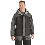 Guide Gear Men's Barrier Unlined Parka Fishing Jacket, Breathable Waterproof and Heavy Duty Black/Gray LARGE