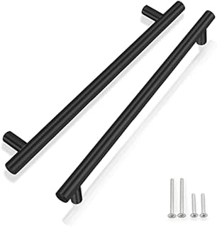 Pinson 15 Pack 128mm Black Cupboard Handles Kitchen Cabinet Handles Kitchen Door Handles Cabinet Pulls Stainless Steel T Bar Handles Matte Black Handles