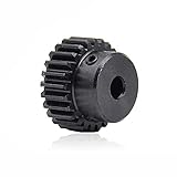 High Precision 1 Mod 30T Spur Gear 45# Steel Heavy Duty Pinion Gear 14mm Bore With Step x 1Pcs (Bore: 14mm; Step Diameter: 25mm, 1Mod 30T)