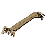 Design: ogni scultura di cane è realizzata a mano, garantendo distinzione e artigianale per i collezionisti di statuette in ottone e decorazioni di figure di cani in ottone, sculture di animali vintage, statue di cuccioli