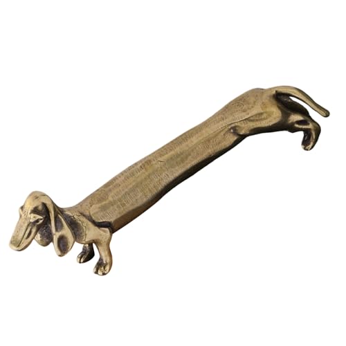 Design: ogni scultura di cane è realizzata a mano, garantendo distinzione e artigianale per i collezionisti di statuette in ottone e decorazioni di figure di cani in ottone, sculture di animali vintage, statue di cuccioli