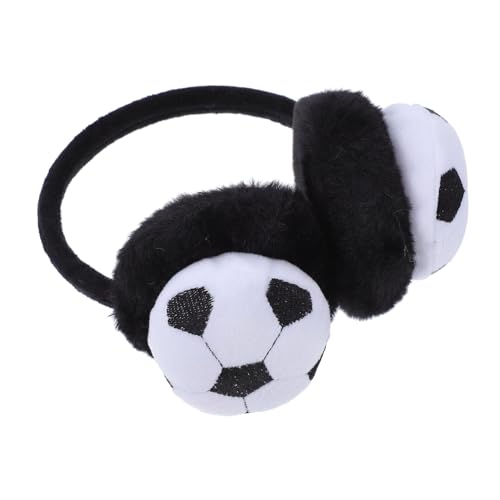 CLISPEED 1pcs Plush Winter Earmuffs for Boys and Girls Warm Ear Covers Cute Soccer Design Lightweight and Breathable Ear Warmers for Outdoor Activities Cold Weather